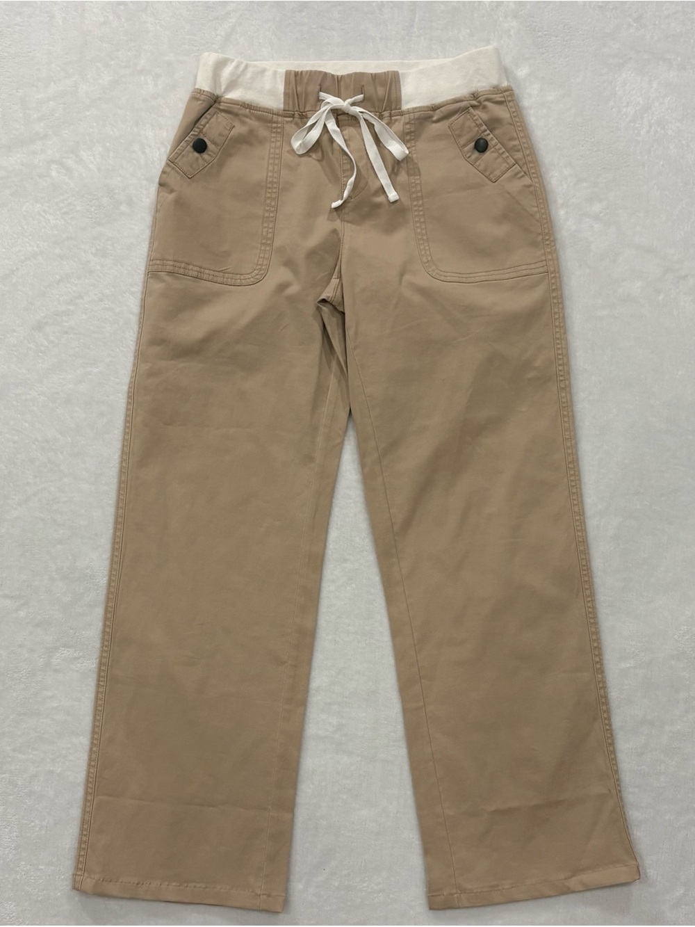Flamingals Tan Drawstring Casual Pants Women's Size M